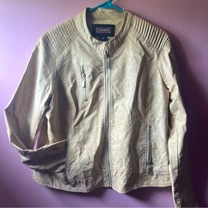🆕Size L Vegan Leather Jacket -Sand ❤️